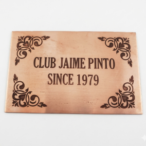 placa de cobre grabado laser